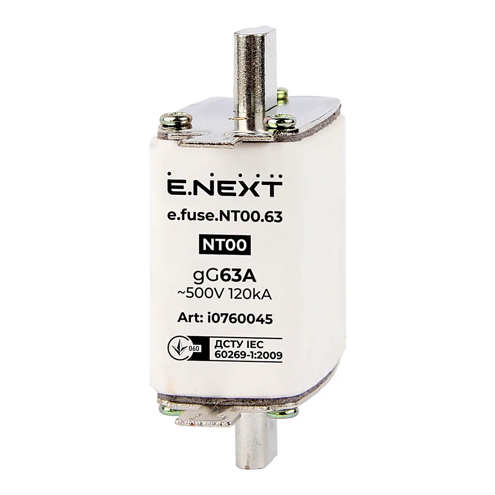 Запобіжник плавкий E.NEXT e.fuse.NT00.63 габарит 00 63A i0760045