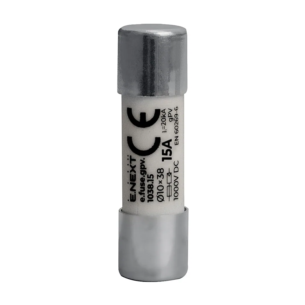 Запобіжник плавкий e.fuse.gpv.1038.15, 10x38, gPV, 15A, 1000VDC, 20kA