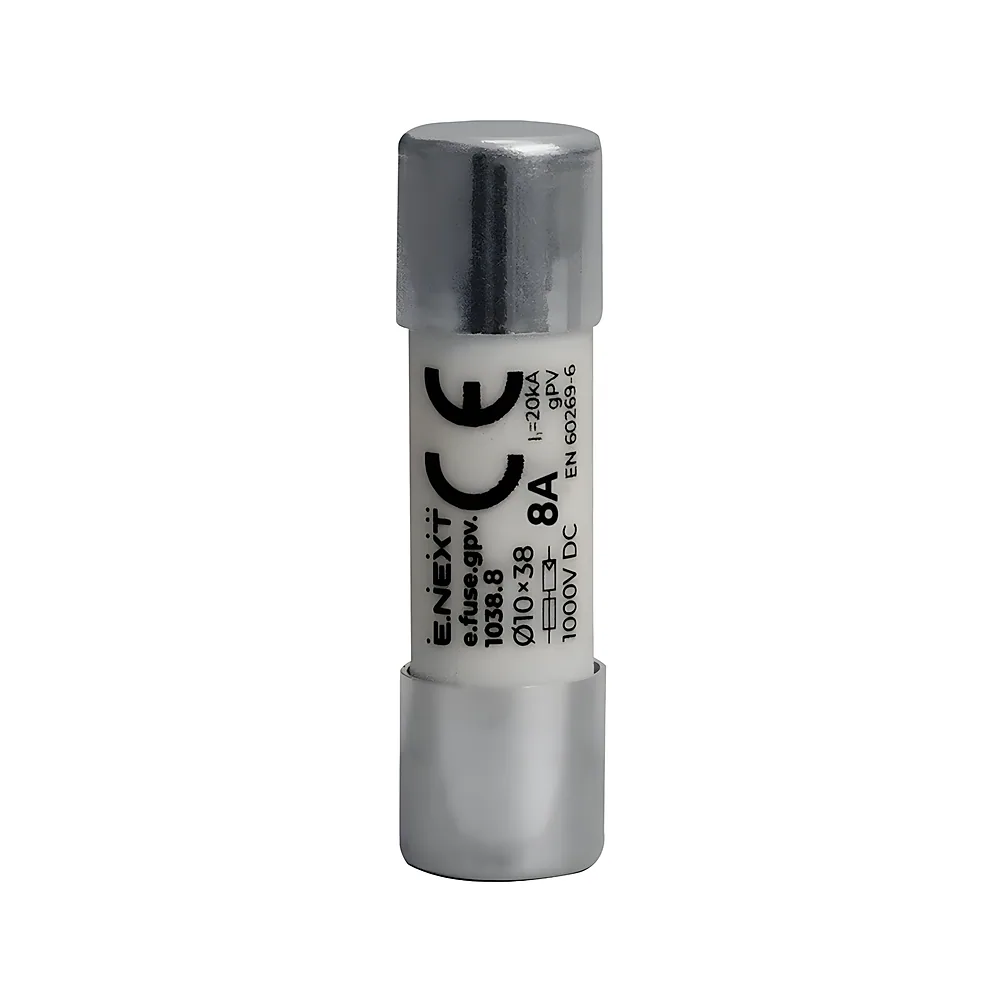 Запобіжник плавкий e.fuse.gpv.1038.8 10х38 gPV 8 А 1000 В DC 20 кА E.NEXT i0610114