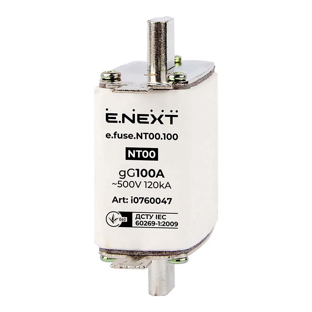 Запобіжник плавкий E.NEXT e.fuse.NT00.100 габарит 00 100A i0760047