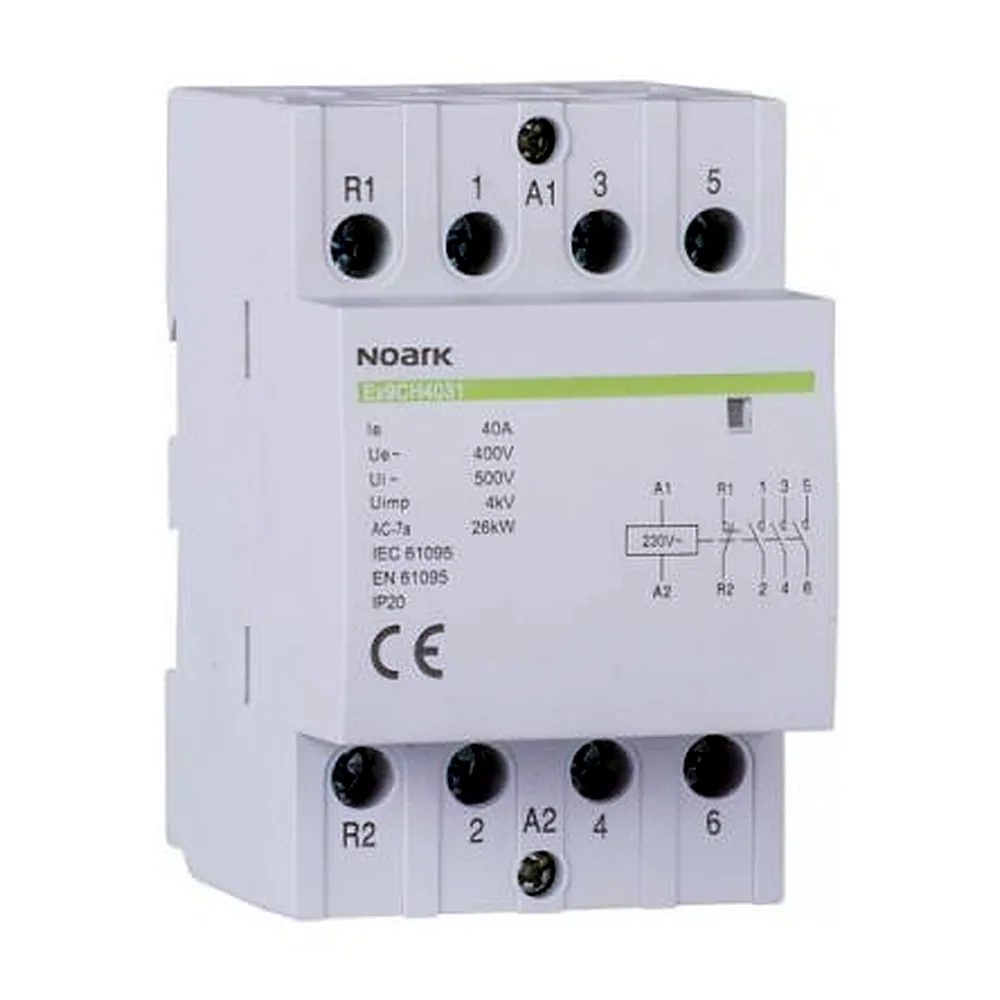 Модульний контактор, 63 A, котушка 230V, 3 NO + 1 NC, Ex9CH63 31 230V 50/60Hz, Noark