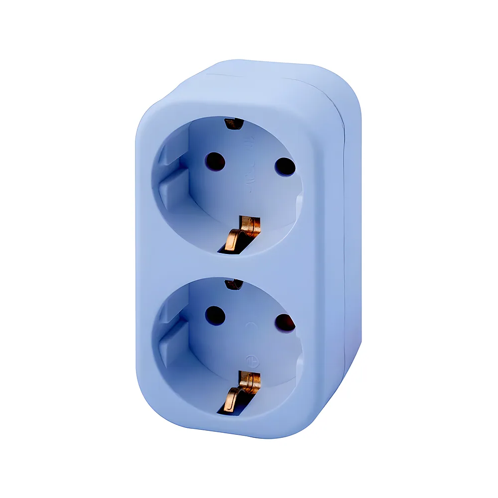 Трійник e.socket.002.16.3 2 гнізда 2P+PE 16 А E.NEXT s9100054