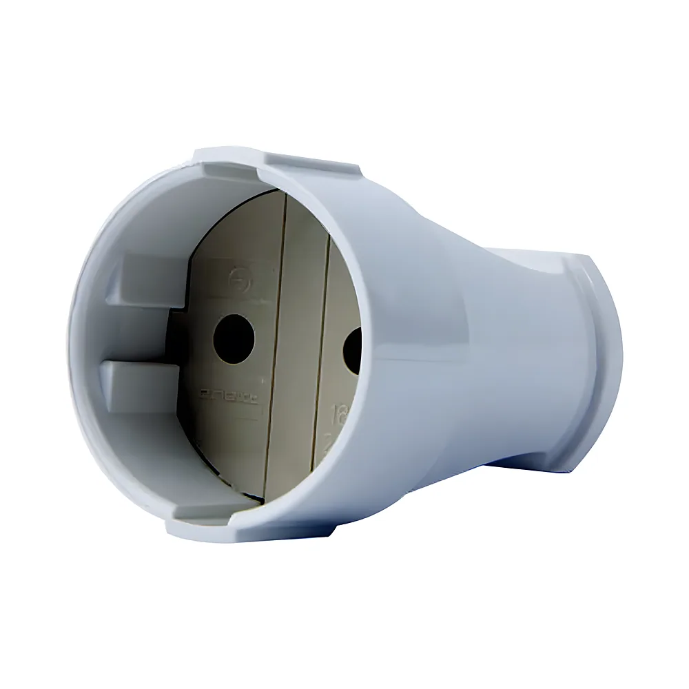 Розетка e.socket.001.10.white біла переносна без заземлення 10 А E.NEXT p017001