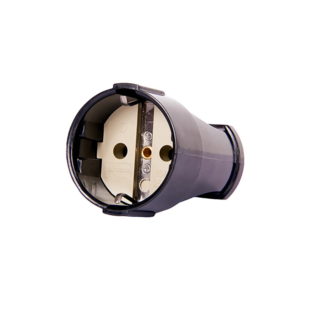 Розетка E.NEXT e.socket.003.16.black переносна з заземленням 16A чорна p017004