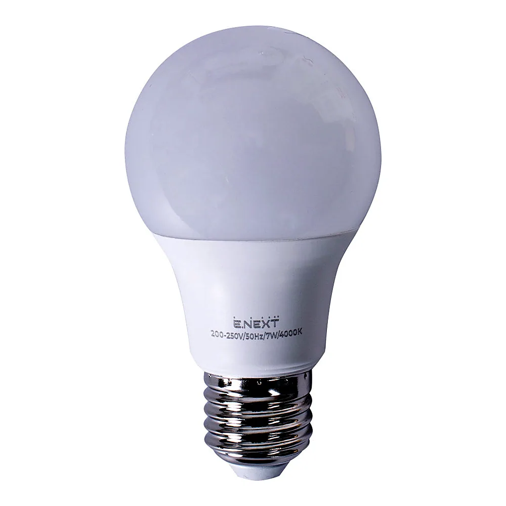 LED-лампа E.NEXT e.LED.lamp.A60.E27.7.4000 7Вт E27 4000К l0650608