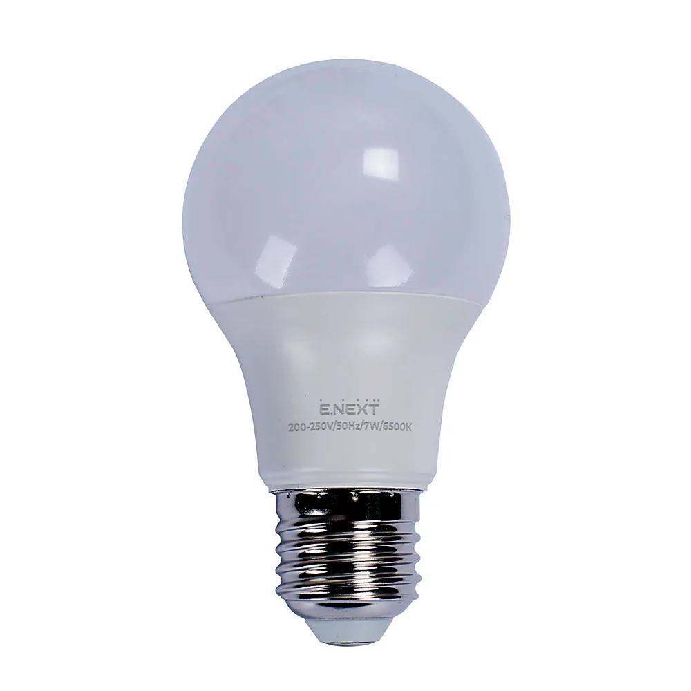 LED-лампа E.NEXT e.LED.lamp.A60.E27.7.6500 7W E27 6500K l0650624