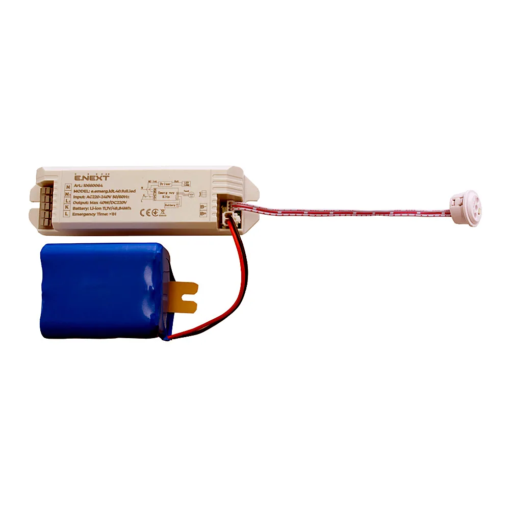 Блок аварійного живлення E.NEXT e.emerg.kit.40.full.led 1 година l0660064