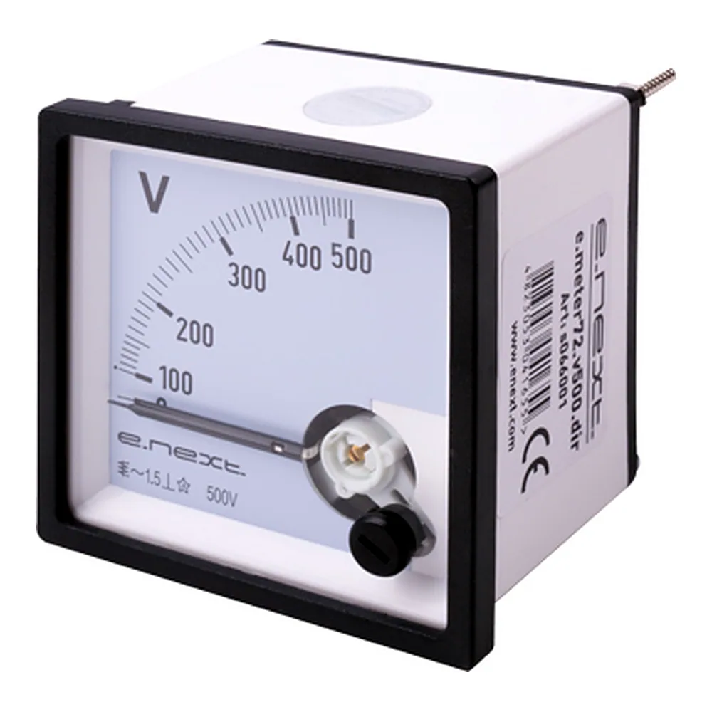 Вольтметр E.NEXT e.meter72.v500.dir АС 500 В 72x72 мм s066001