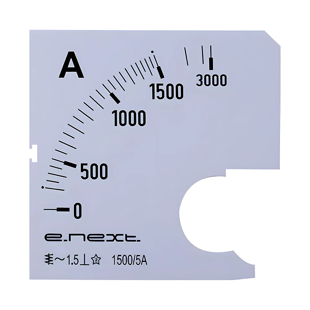 Шкала до амперметра щитового e.meter72.a1500.scale AC 1500 А 72х72 мм E.NEXT s066009