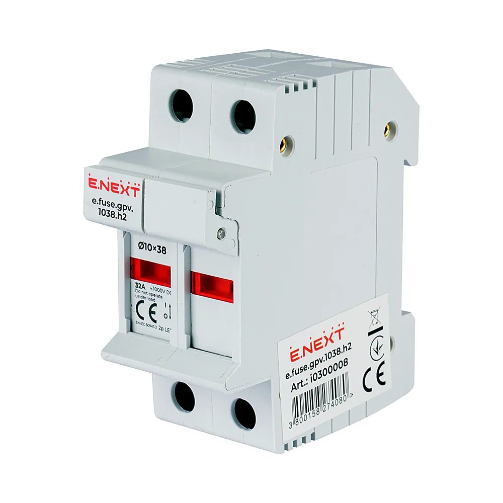 Утримувач запобіжника E.NEXT e.fuse.gpv.1038.h2 gPV 10x38 2P 32A i0300008