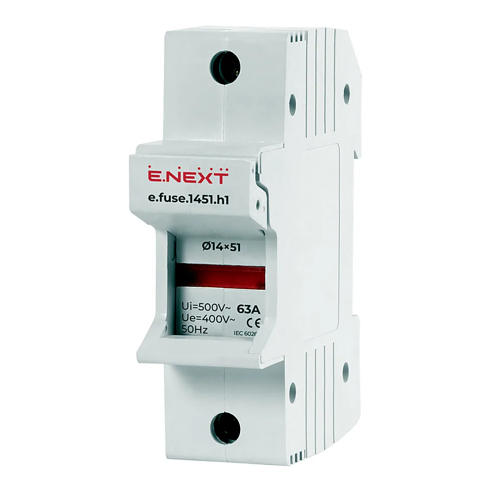 Утримувач запобіжника E.NEXT e.fuse.1451.h1 14x51 1P 63А i0300004