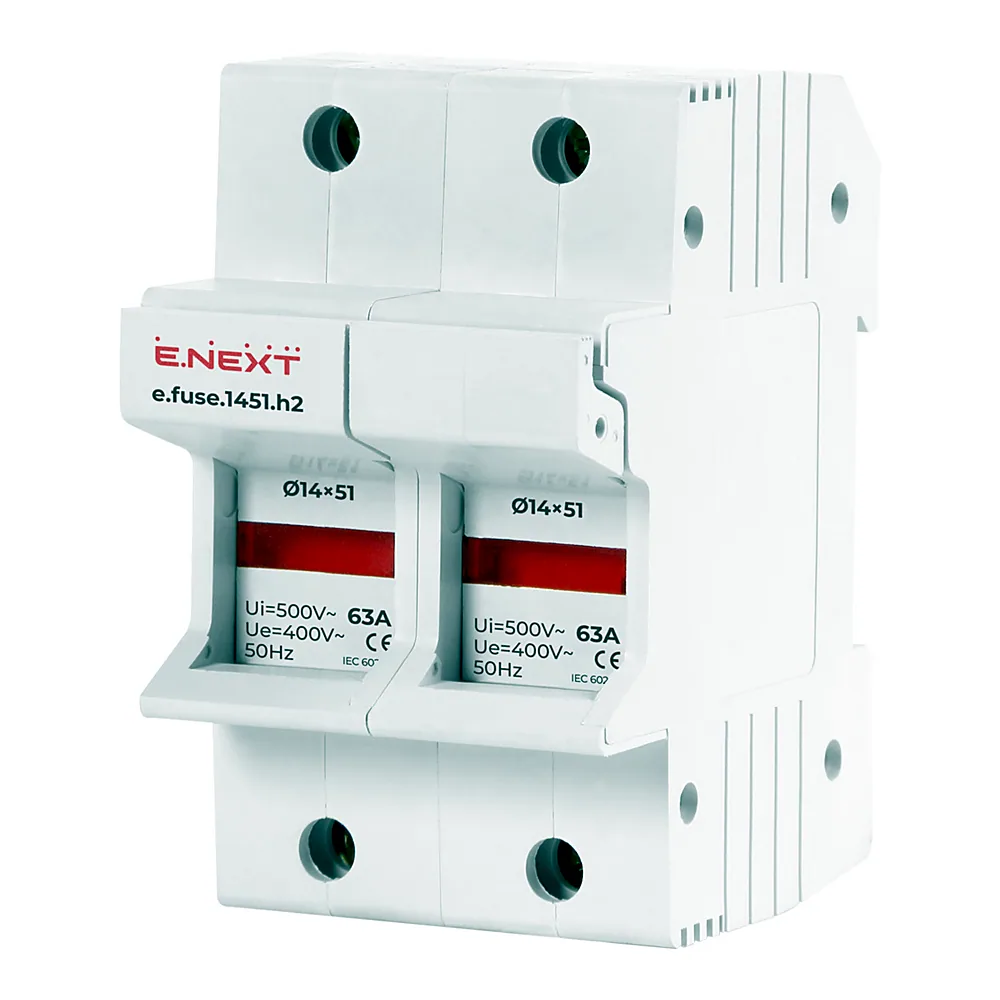 Утримувач запобіжника E.NEXT e.fuse.1451.h2 14x51 2P 63A i0300005