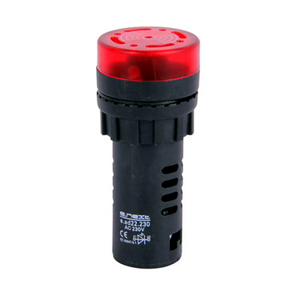 Світлозвукова аварійна арматура E.NEXT e.ad22.230.buzzer.red O22мм 230В червона s009027