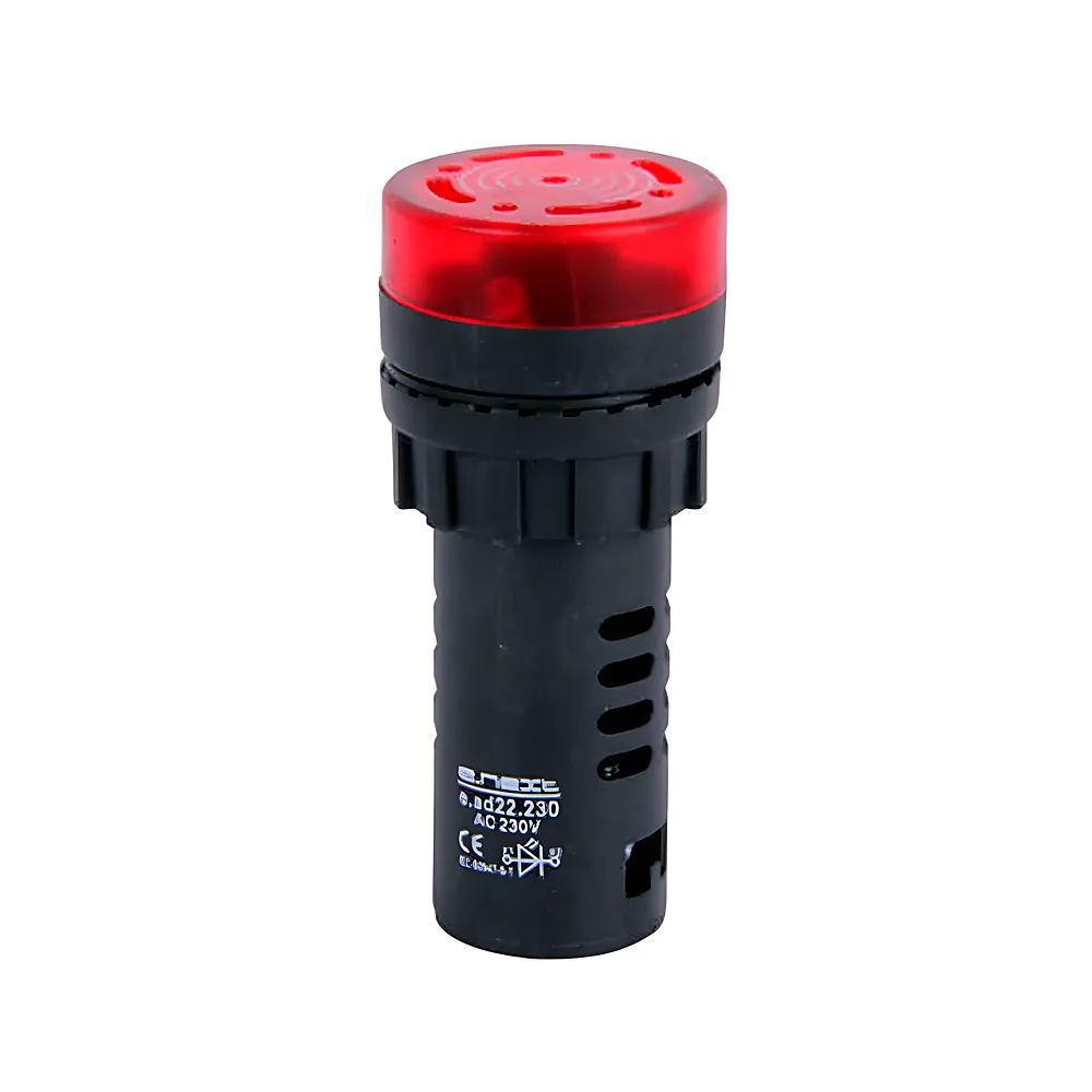 Світлозвукова арматура аварійна e.ad22.230.buzzer.red D22 мм 230 В червона E.NEXT s009027