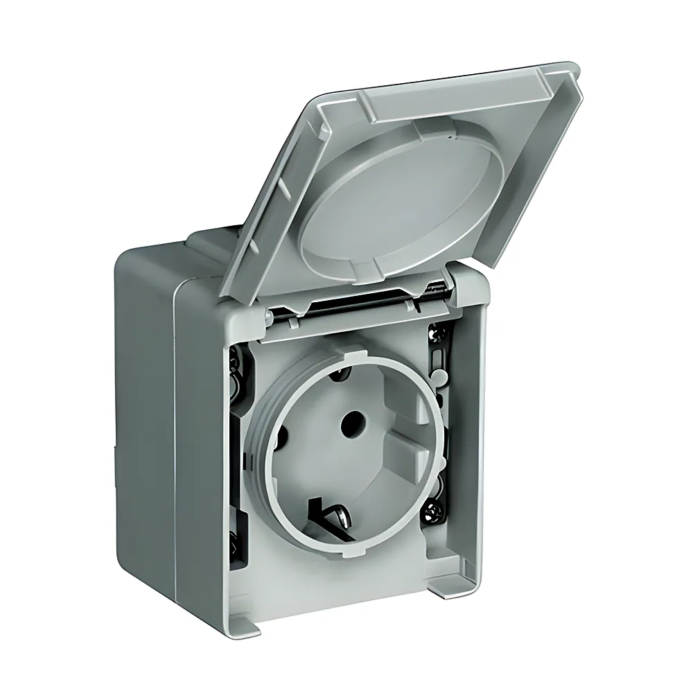 Розетка Efapel WATERPROOF 48 48131 CCZ з заземленням Schuko IP65 сіра