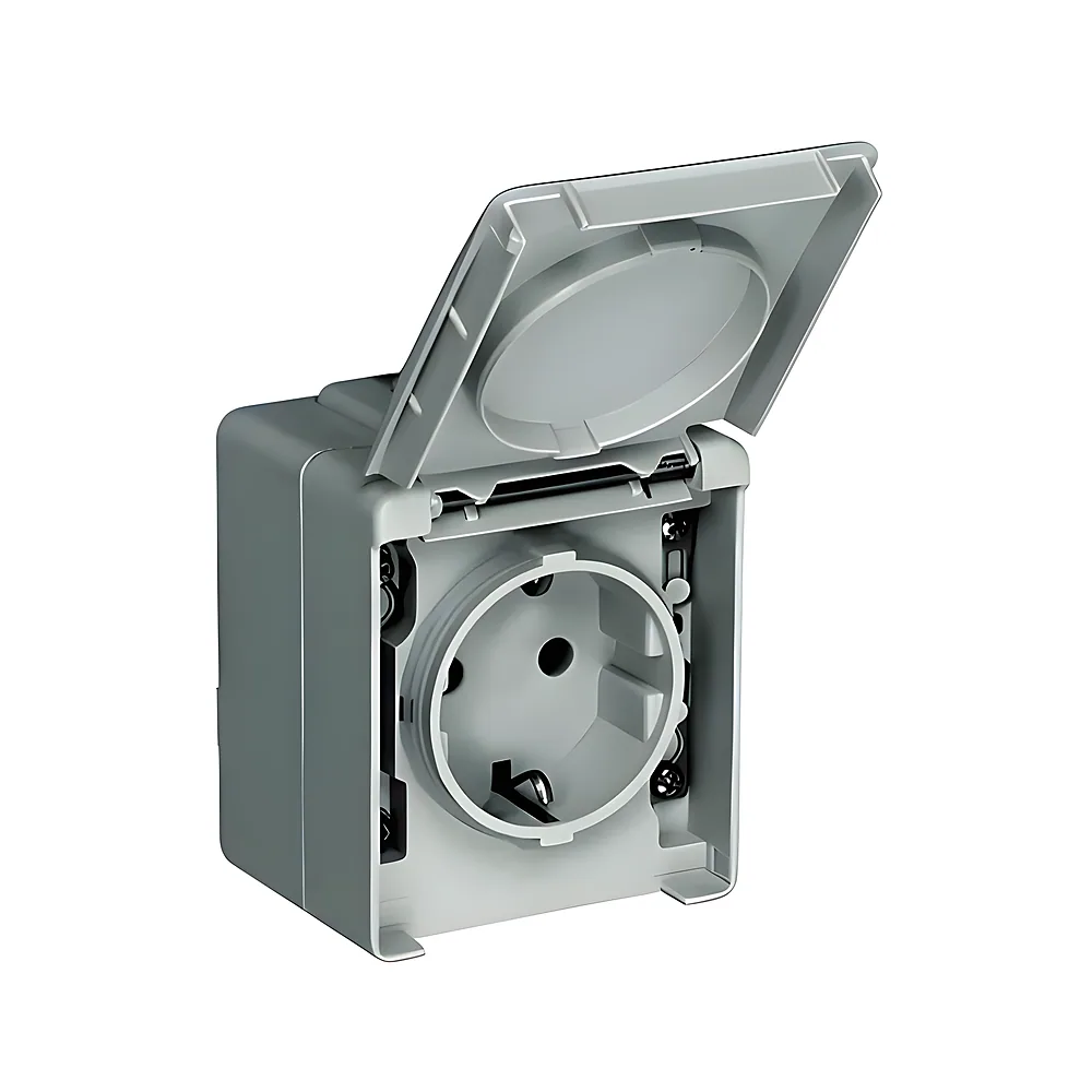 Розетка WATERPROOF 48 з заземленням Schuko IP65 сіра Efapel 48131 CCZ