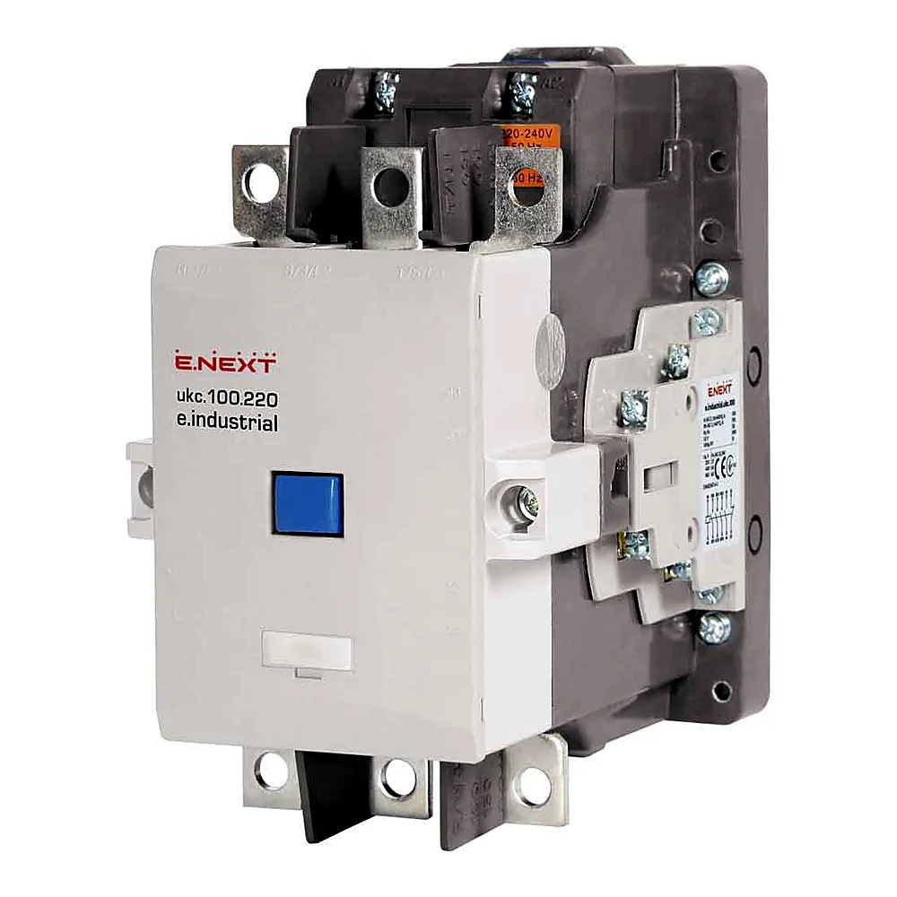Контактор E.NEXT e.industrial.ukc.100.220 100A 220В 1NO+1NC i.0090049