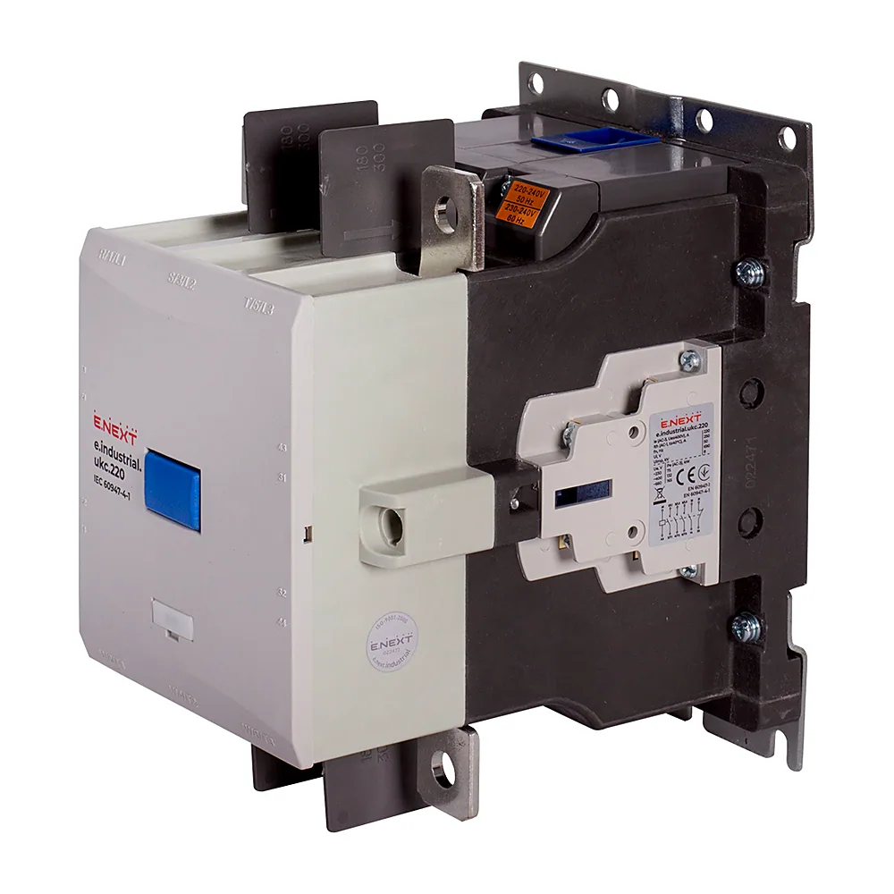 Контактор E.NEXT e.industrial.ukc.220.220 220A 220В 1NO+1NC i.0090008