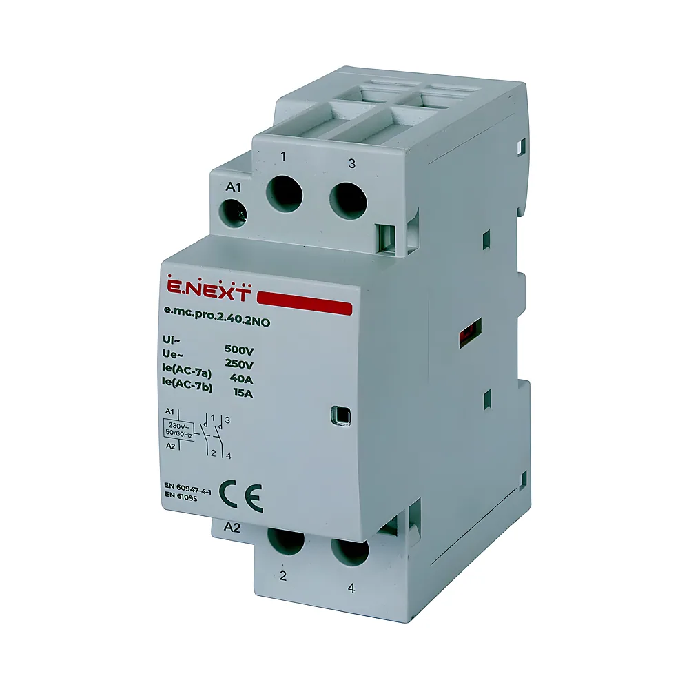 Модульний контактор e.mc.pro.2.40 2P 40 А 2NO 220 В E.NEXT p005203