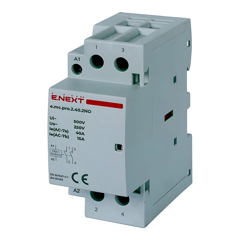 Модульний контактор e.mc.pro.2.40 2P 40 А 2NO 220 В E.NEXT p005203