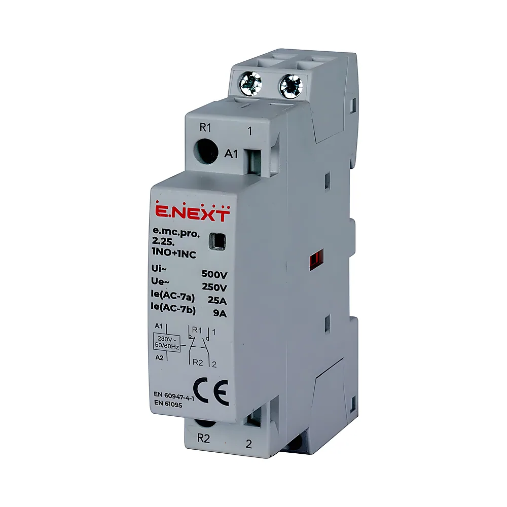 Модульний контактор e.mc.pro.2.25 2P 25 А 1NO+1NC 220 В E.NEXT p005220