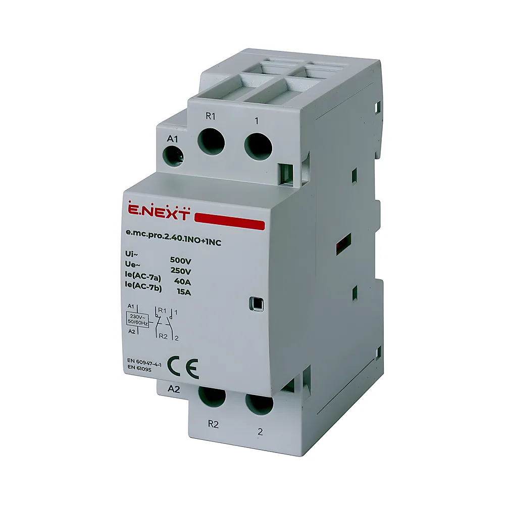 Модульний контактор e.mc.pro.2.40 2P 40 А 1NO+1NC 220 В E.NEXT p005226