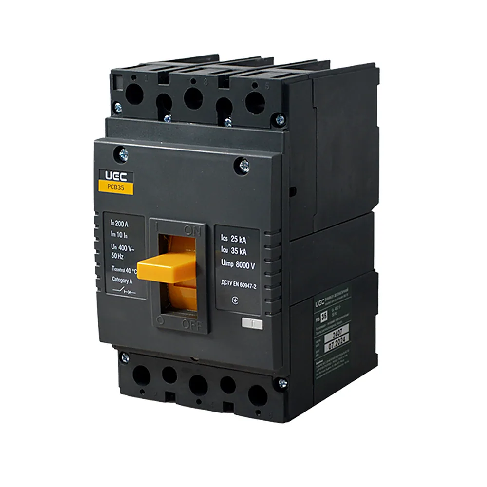 Автоматичний вимикач UEC PCB35 3P 200A 35kA MCCB-PCB-35-3-0200