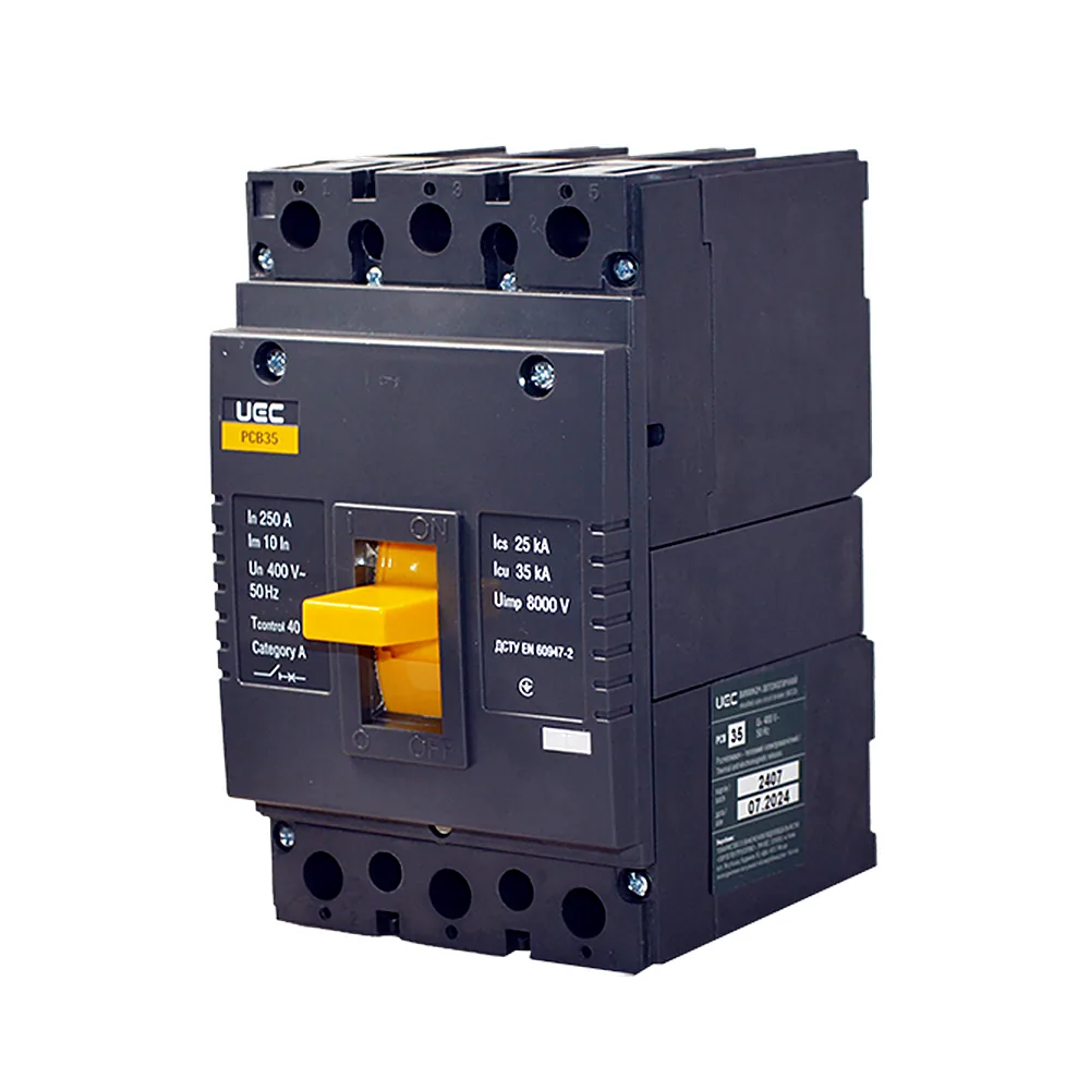 Автоматичний вимикач UEC PCB35 3P 250A 35kA MCCB-PCB-35-3-0250