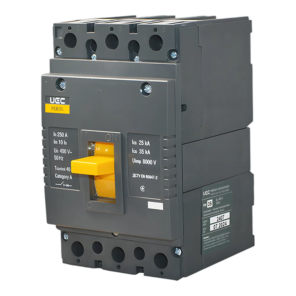 Автоматичний вимикач PCB35 3P 250 А 35 кА UEC MCCB-PCB-35-3-0250