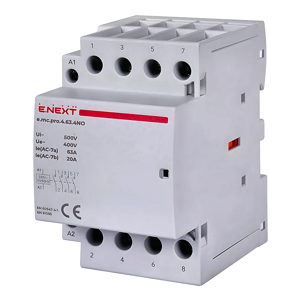 Модульний контактор e.mc.pro.4.63 4P 63 А 4NO 220 В E.NEXT p005209