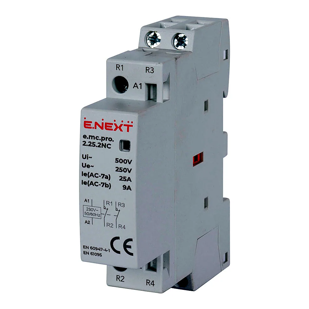 Модульний контактор E.NEXT e.mc.pro.2.25 2р 25А 2NC 220В p005225