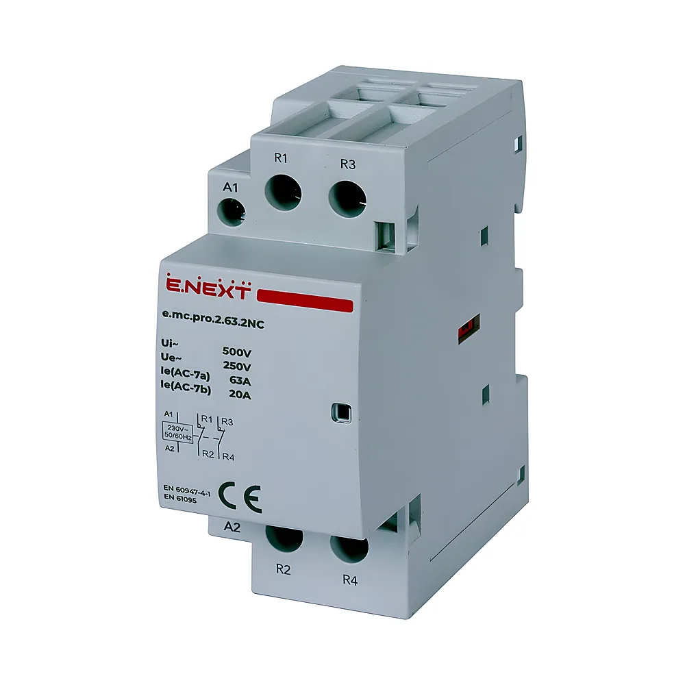 Модульний контактор e.mc.pro.2.63 2P 63 А 2NC 220 В E.NEXT p005229