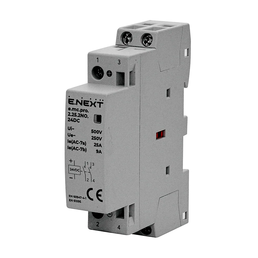 Модульний контактор E.NEXT e.mc.pro.2.25 2р 25А 2NO 24В p005301