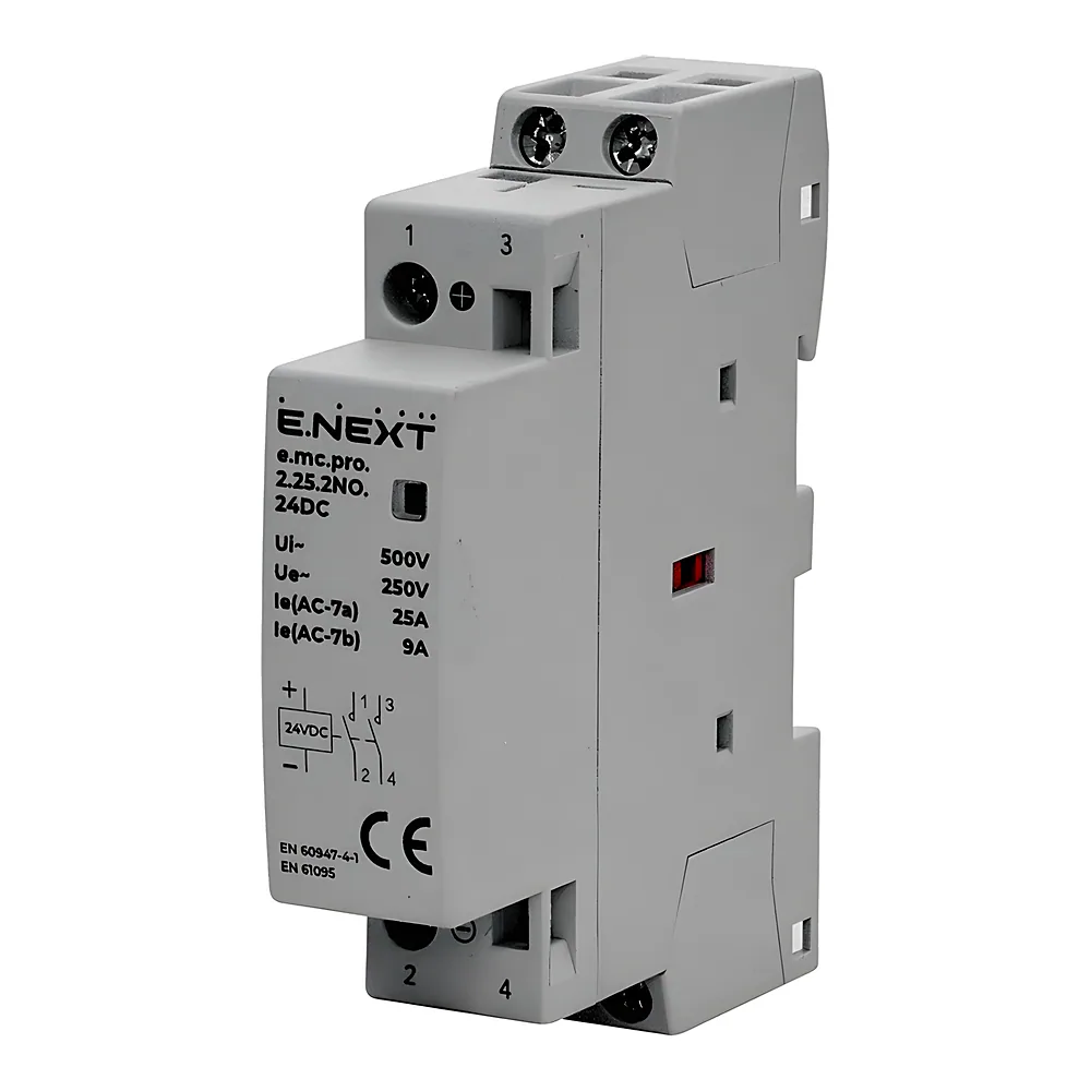 Модульний контактор e.mc.pro.2.25 2P 25 А 2NO 24 В E.NEXT p005301