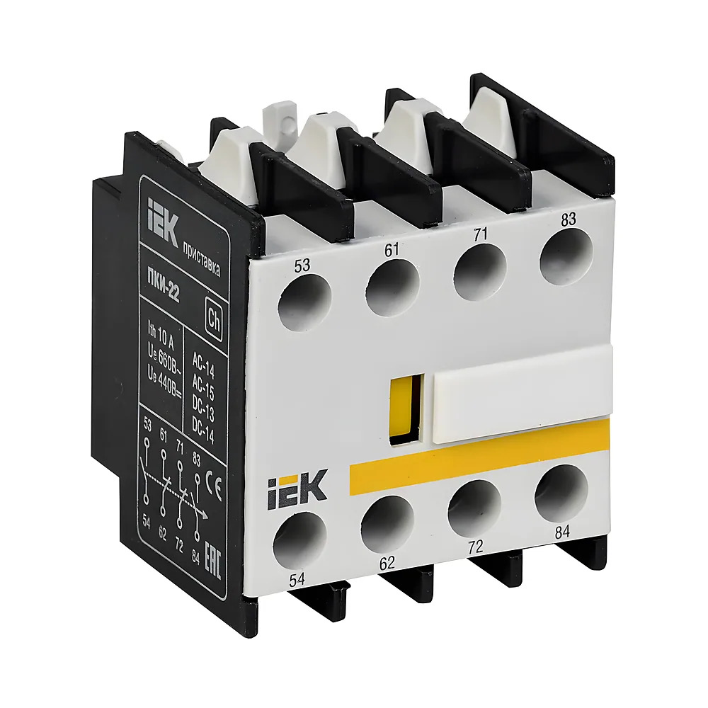 Допоміжний контакт ПКІ-22 додаткові контакти 2NO+2NC UEC KPK10-22-U