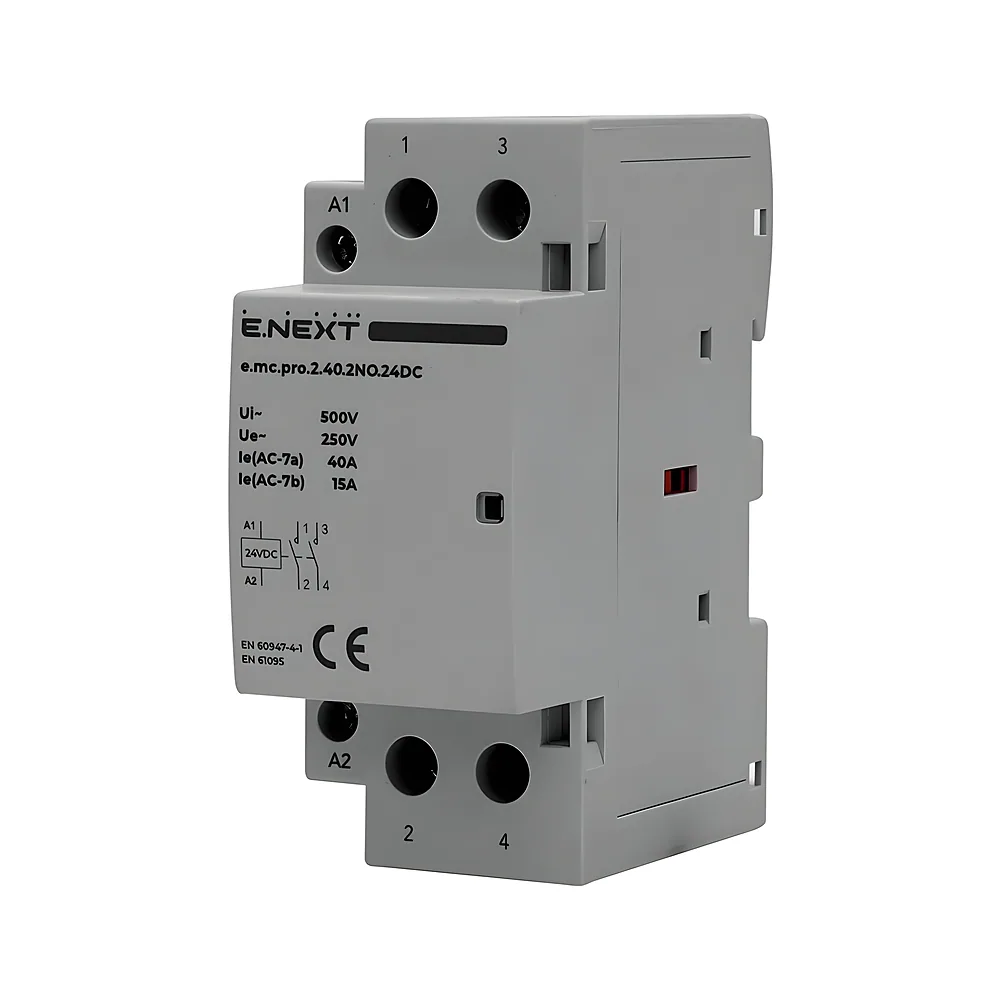 Модульний контактор e.mc.pro.2.40 2P 40 А 2NO 24 В E.NEXT p005303