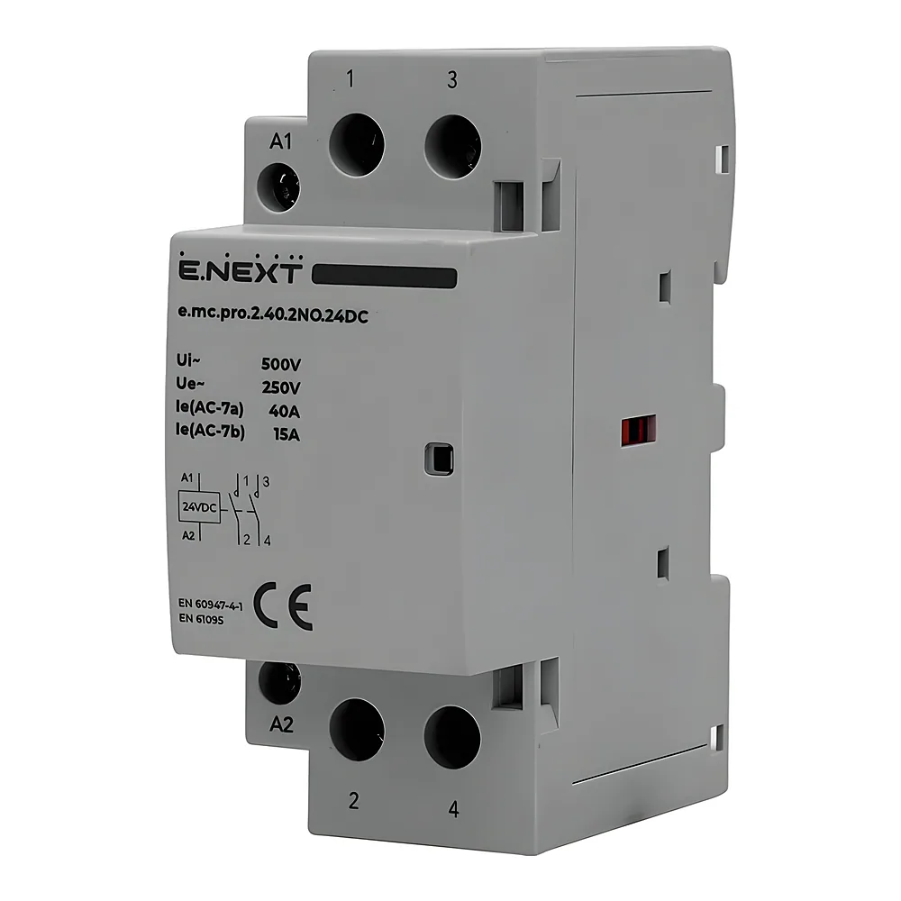 Модульний контактор e.mc.pro.2.40 2P 40 А 2NO 24 В E.NEXT p005303