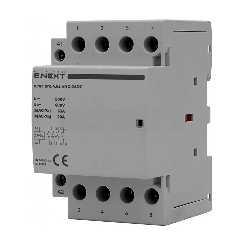 Модульний контактор E.NEXT e.mc.pro.4.63 4р 63А 4NO 24В p005309