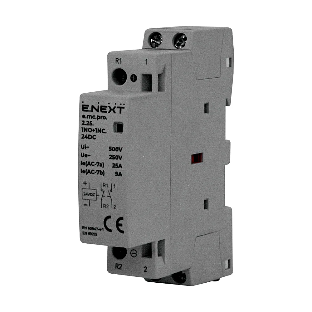 Модульний контактор E.NEXT e.mc.pro.2.25 2р 25А 1NO+1NC 24В p005320
