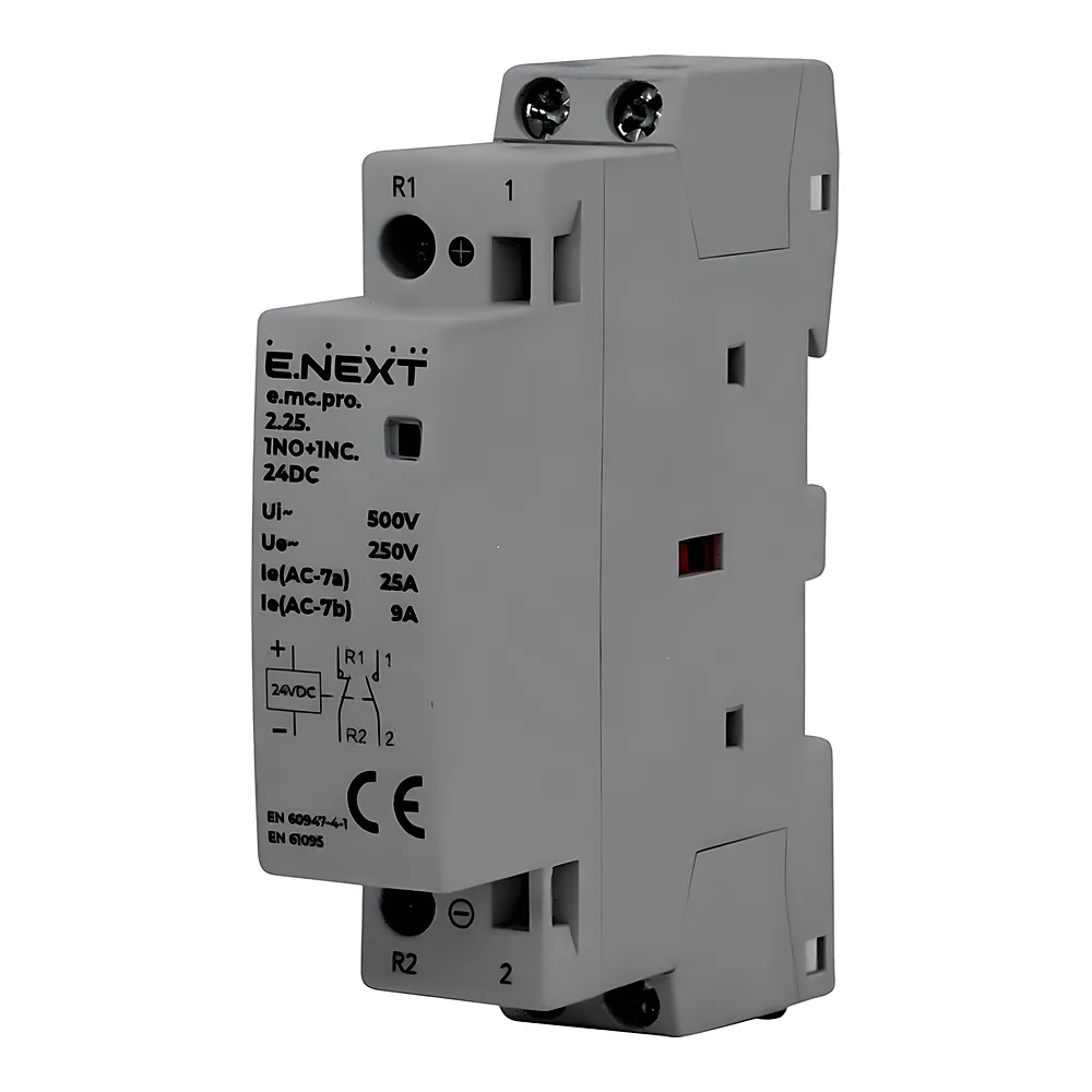 Модульний контактор e.mc.pro.2.25 2P 25 А 1NO+1NC 24 В E.NEXT p005320