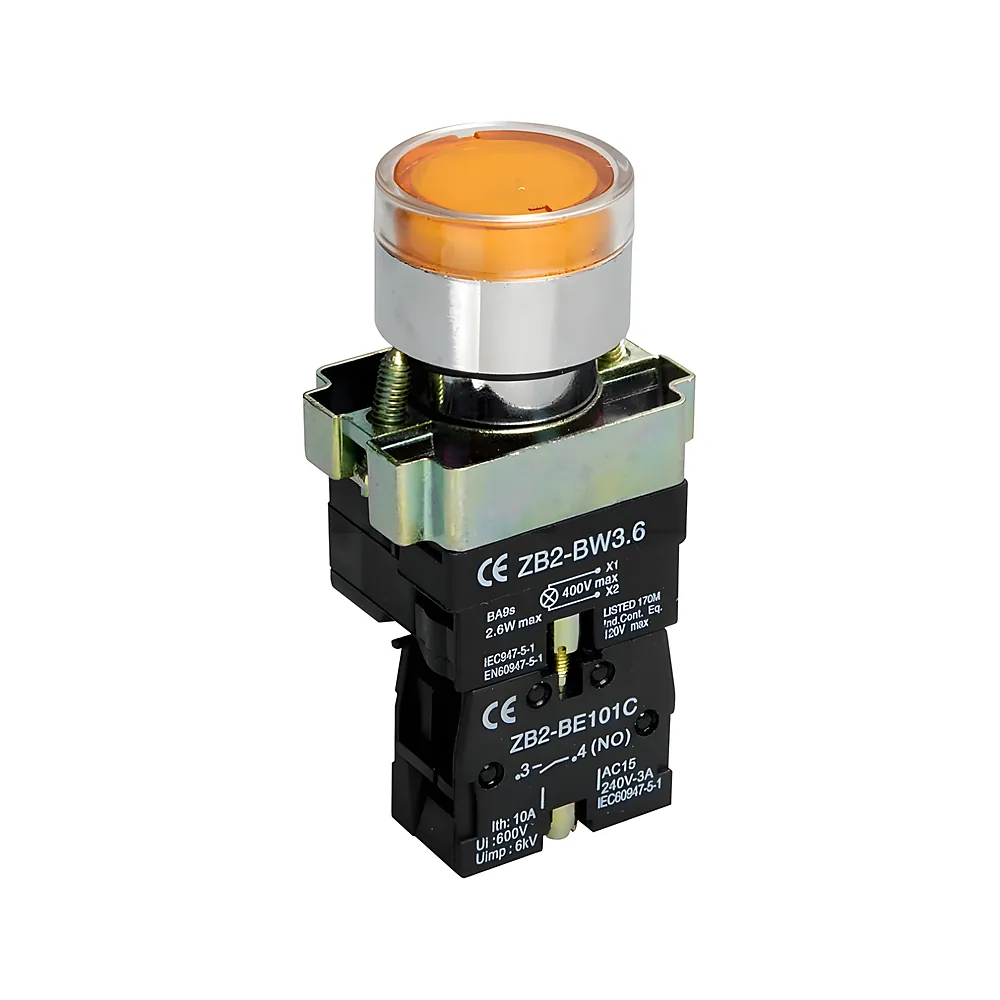Кнопка керування LAY5-BW3561 з підсвічуванням жовта 1NO UEC BBT50-BW-K05