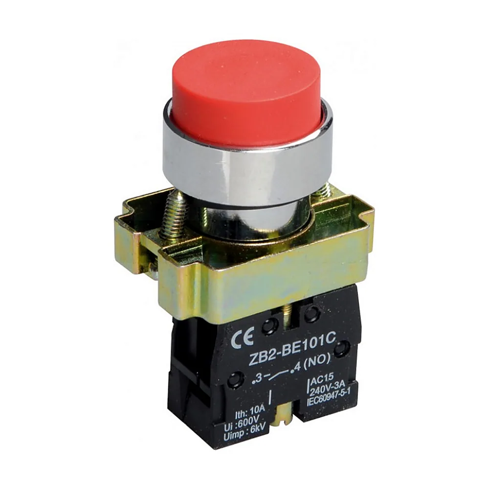 Кнопка керування IEK LAY5-BL41 без підсвічування червона 1з BBT70-BL-K05
