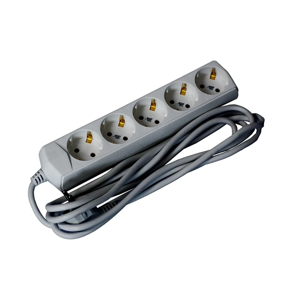 Подовжувач IEK ECO П05 5P 2P+PE 10 А 250 В 3 м WYP10-10-05-03-G-G-U