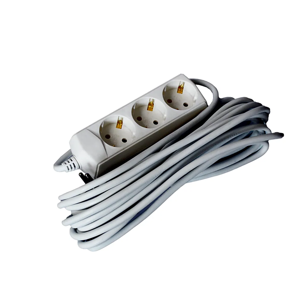 Подовжувач IEK ECO П03 3P 2P+PE 10 А 250 В 7 м WYP10-10-03-07-G-G-U