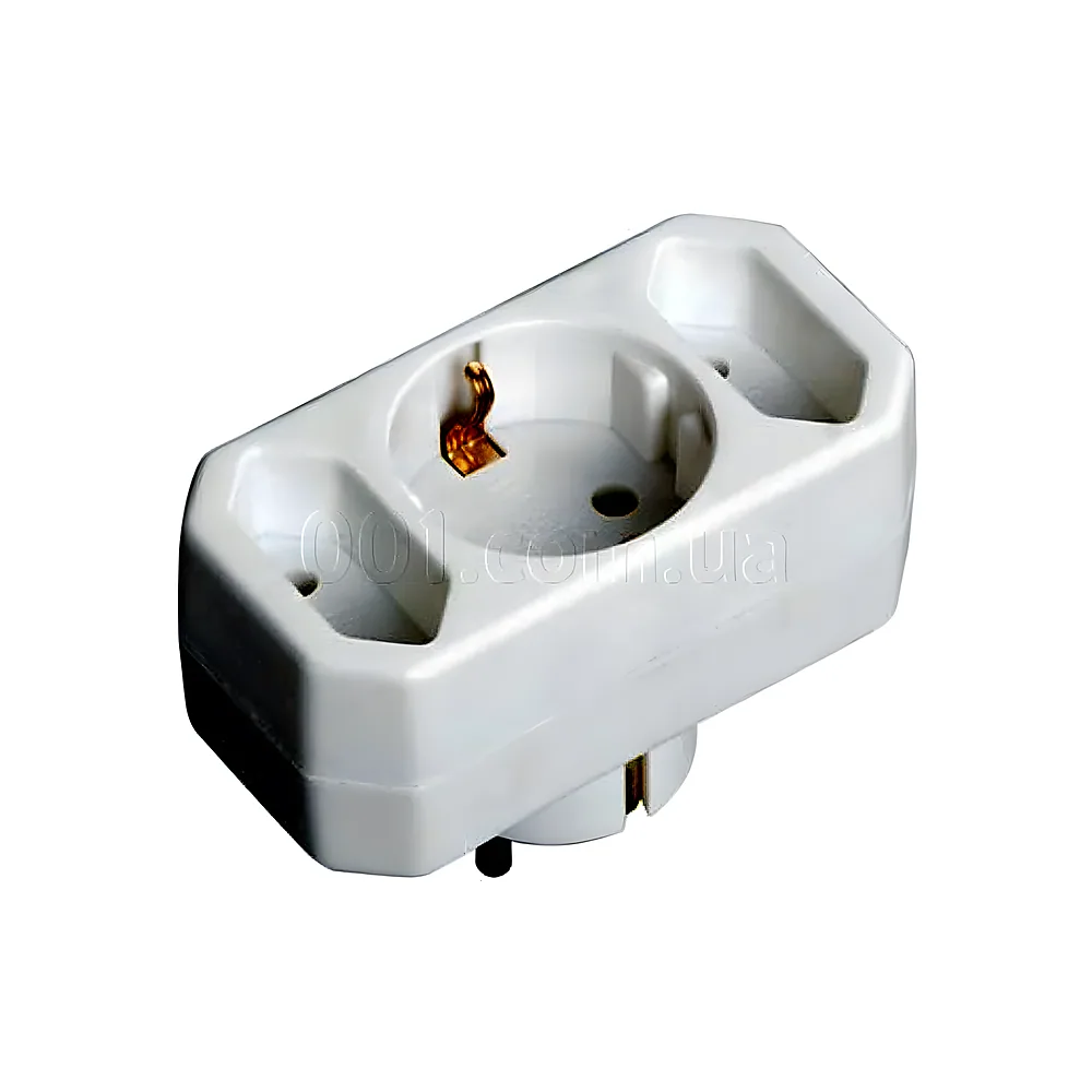 Трійник T-01/01-2 1 кругле + 2 плоскі гнізда UEC WTP10-16-21