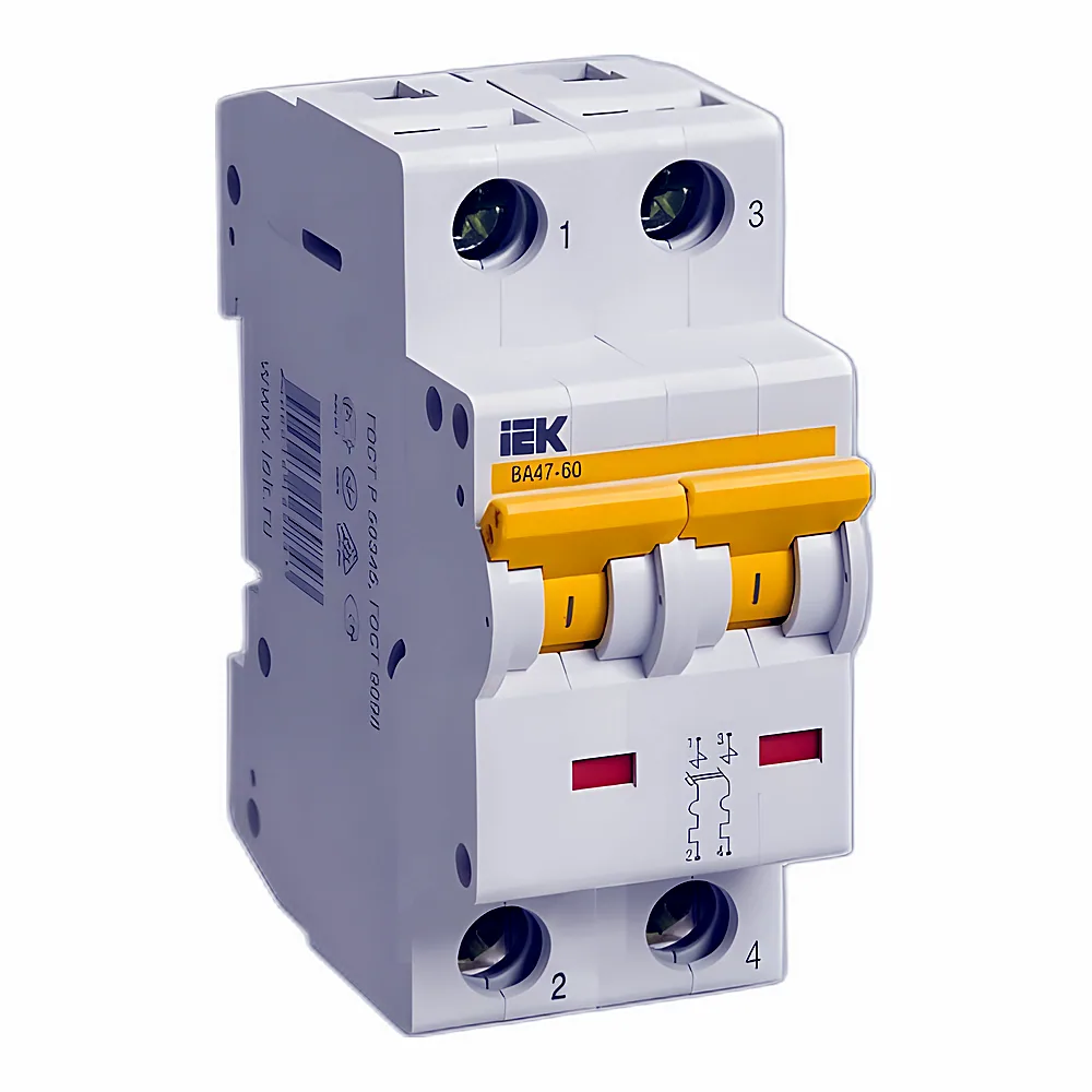 Автоматичний вимикач IEK ВА47-60M 2P D40 6kA MVA31-2-040-D