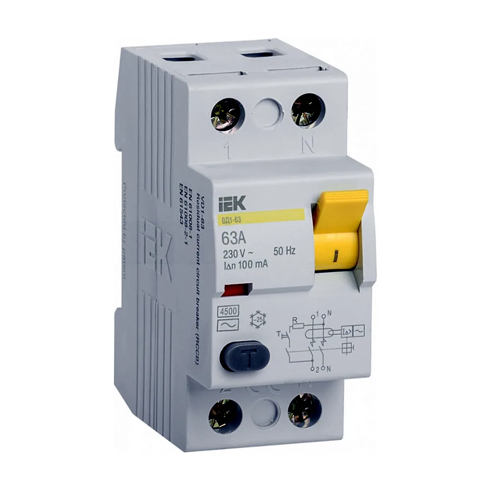 ПЗВ IEK ВД1-63 2Р 63А 100мА MDV10-2-063-100
