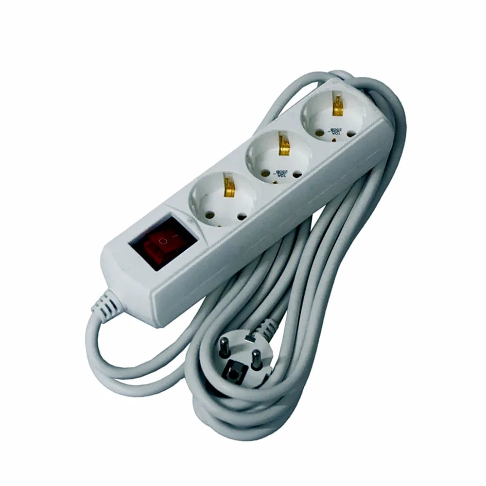 Подовжувач IEK ECO П03В 3P 2P+PE 10 А 250 В 5 м WYP10-10-03-05-GS-G-U