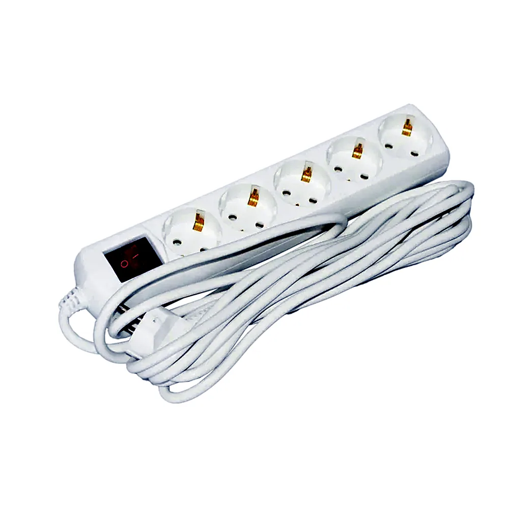 Подовжувач IEK ECO П05В 5P 2P+PE 10 А 250 В 5 м WYP10-10-05-05-GS-G-U