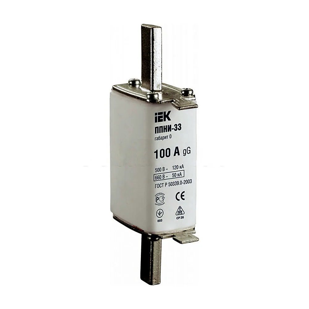 Плавка вставка запобіжника IEK ППНИ-33 0 100А DPP20-100